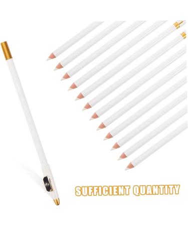 Hemoton 12pcs Eyebrow Pencil Sharpener Brow Pencil for Makeup Wood Brow Pencil Eyeliner Pencil Wooden White - Buy Online on GoSupps.com