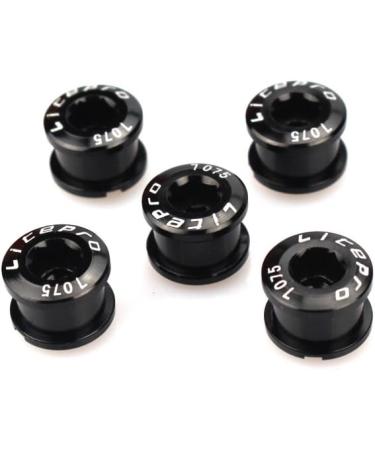 CYSKY Single Chainring Bolts 5 Pack | Lightweight Aluminum Alloy | For Road, Mountain, BMX, MTB Bikes | CNC Machined | Black/Blue/Red - Buy Online on GoSupps.com