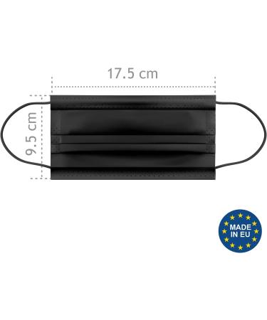 Buy Virshields Medical Mundsprung - Type IIR Masks | BFE 99.98% | 3-Layer | Made in EU | Black | International Shipping Available - Buy Online on GoSupps.com