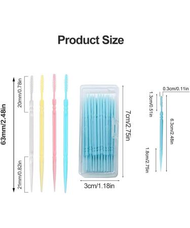 Double-Sided Plastic Toothpicks - 240 Dual Head Toothpick Brushes in 6 Colors | Premium One-Way Plastic Toothpicks for Effective Oral Care - Buy Online on GoSupps.com
