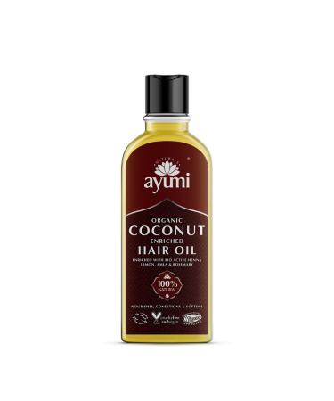 Ayumi Organic Coconut Enriched Hair Oil With Nourishing & Strenghtening Effects Rich in Omega 6 Helps Circulation & Hair Growth 1 x 150ml