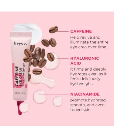 Beyou Caffeine Eye Cream | Brightens Dark Circles & Reduces Puffiness | Sensitive Skin Friendly - 0.5 fl oz - Buy Online on GoSupps.com