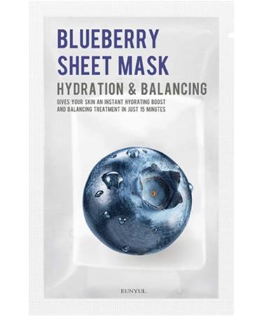 10 PACK EUNYUL Purity Sheet Mask BLUEBERRY Face Mask Korean Skin Care Natural Ingredients for All Skin Types - Buy Online on GoSupps.com