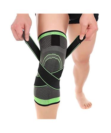 Shefave Knee Brace for Arthritis ACL and Meniscus Tear Adjustable Knee Sleeves for Sports Workout Weight Lifting Knee Support for Men and Women -Single (L)