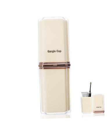 Travel Toothbrush Holder 4 Washing Cup Toothbrush Travel Case Travel Size Shampoo and Conditioner Sets Travel Bottles Suitcase Portable Toothbrush Holder 21.6X21.6X7CM White