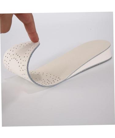 FOMIYES Invisible Heel Lift Inserts - Height Increasing Shoe Pads | Breathable Leather Insole | Size 4 Beige - Buy Online on GoSupps.com