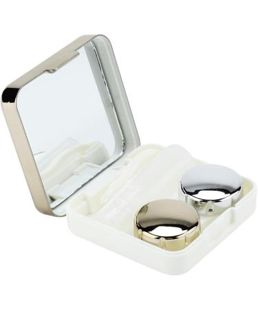 Reflective Mini Contact Lens Box Set - Gold Travel Case with Removal Tools & Mirror - Buy Online on GoSupps.com
