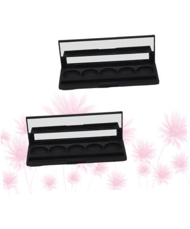 Ipetboom 4 Pcs Eyeshadow Magnetic Palette Travel Makeup Accessories Eye Shadow Box Child Makeup Powder Pack 14.8*5.1cmx2pcs Blackx2pcs - Buy Online on GoSupps.com