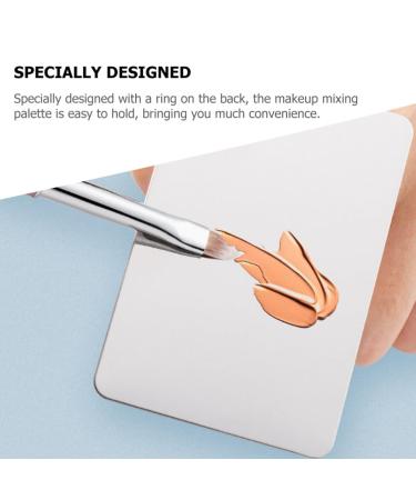 FOMIYES Stainless Steel Makeup Mixing Palette & Spatula - Ideal for Eye Shadow Nail Art & Pigment Blending - Buy Online on GoSupps.com