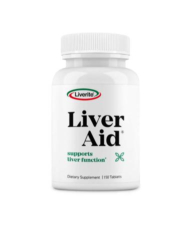 LIVERITE Liver Aid Dietary Supplement 150 Tablets Supports and Aids Healthy Liver Function.