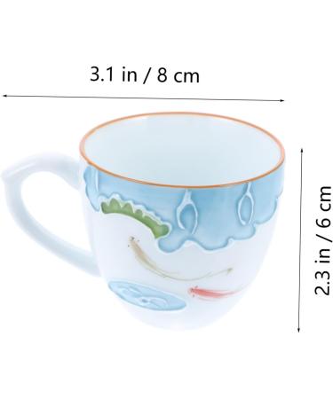Alipis 6pcs Cup Chinese Porcelain Coffee Mug Dipping Plate Hand-Painted Ceramic Tea Ware Household Mug As Shown 8X6X5CM - Buy Online on GoSupps.com