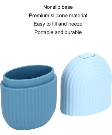 Ice Face Roller - Reusable Silicone Ice Cube Massager for Facial Beauty & Skin Care | New Light Blue - Buy Online on GoSupps.com