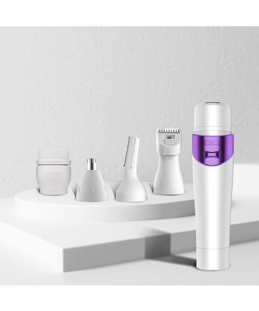 Veru ETERNITY 4 in 1 Women Hair Trimmer - USB Rechargeable Hair Remover for Body, Nose, Ear, Eyebrow, Face, Bikini Line - Cordless Electric Shaver for Home and Travel in Purple - Buy Online on GoSupps.com