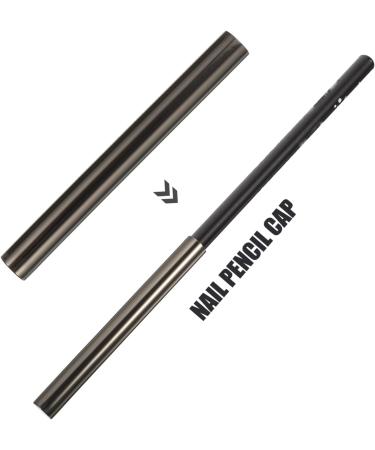 Housoutil 6pcs Nail Pen Cap Pens Multicolor Metal Trim Manicure Pen Caps Nail Art Supply Lightweight Brush Set As Shown 8x0.8x0.8cm - Buy Online on GoSupps.com