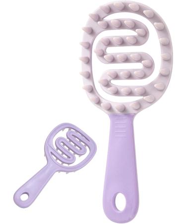Buy Violet Hair Shampoo Comb - Long Handle Scalp Massager for All Ages | Ideal Cleaning Tool for Children Men Women & Seniors - Buy Online on GoSupps.com