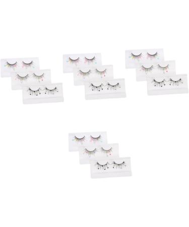 Beavorty 12 Pairs sequin false eyelashes pride outfit cosplay lashes color lashes lashes with pride makeup lashes with color colored eyelashes false lashes extend Miss Imitation flash - Buy Online on GoSupps.com