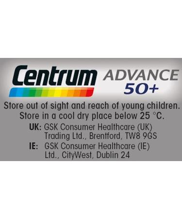 Centrum Advance 50+ Multivitamin & Mineral Tablets - 30 Count - Vitamin D - 24 Essential Nutrients - Complete Multivitamin - Packaging May Vary - Buy Online on GoSupps.com