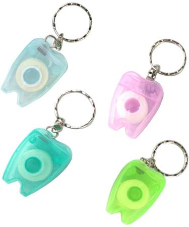 Buy Healifty 4-Piece Portable Dental Floss Keychain | Dentist Gifts | Flower Design for Easy Tooth Cleaning - Buy Online on GoSupps.com