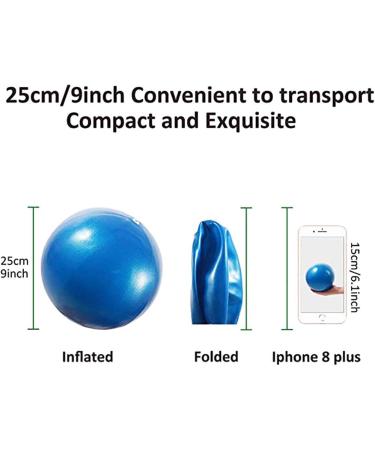 9-Inch Mini Yoga Ball for Home Exercise Pilates & Physical Therapy - Purple - Buy Online on GoSupps.com