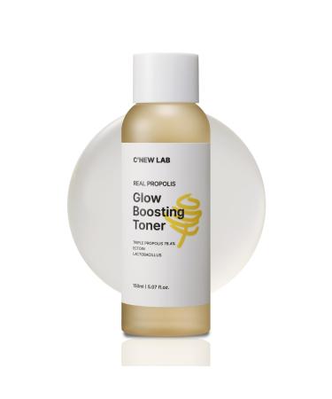 C New LAB Real Propolis Glow Boosting Toner 150ml (5.07 fl.oz.) | Deep Hydration & Skin Barrier Strengthening Toner | Propolis Extract Honey Extract Panthenol Korean Skin Care
