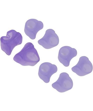 Toe Separator 4 Pairs - Reusable Silicone Bunion & Hallux Valgus Corrector Pads for Overlapping Toes | Purple - Buy Online on GoSupps.com