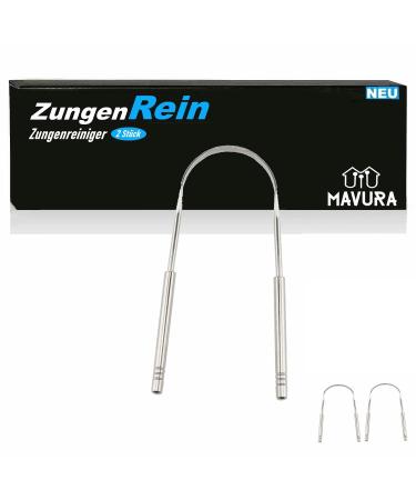 ZungenRein tongue cleaner tongue scraper tongue brush antibacterial against bad breath Ayurveda set of 2