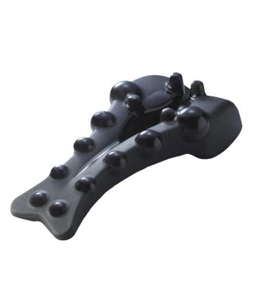 Neck and shoulder tensioner with a massage point for the upper back cervical traction device naked tendon to relieve temporal joint pain and to align the cervical spine Black