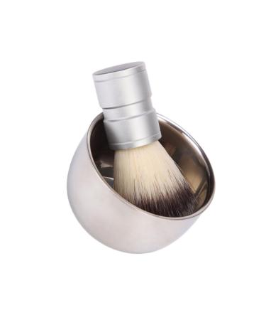 Minkissy shaving bowl made of stainless steel men's hair brush men shave shaving brushes for men beard brush men shaving bowl and brush travel razor brush man styling brush manual