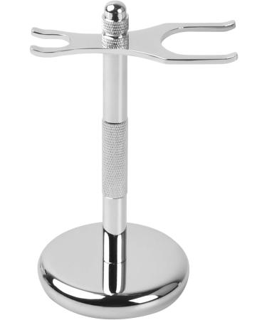 Nivofu Metal Razor & Brush Stand - Portable Shaving Brush Holder for Men | Perfect Gift for Fathers & Friends - Silver - Buy Online on GoSupps.com