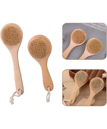 Beaupretty Wooden Bath Brushes 2Pcs - Body Wash Scrubber & Massager Tool - Buy Online on GoSupps.com