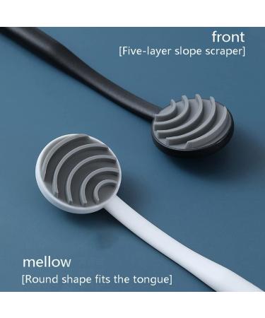 Meokro Tongue Cleaner Brush - Oral Care Tool with Soft Bristles for Fresh Breath | White - Buy Online on GoSupps.com
