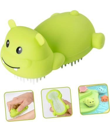 SECFOU Hippo Shaped Head Shower for Exfoliating and Massaging - Green Cap for Baby, Body, and Scalp Care - Buy Online on GoSupps.com