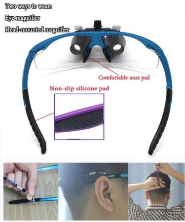 Magnifier Magnifying Eye Glasses with Light Surgery Dental Binocular Loupes 3.5X Magnifier Magnifying Eye Glasses + Head Lamp for Close Work with Handy Carry Case - Buy Online on GoSupps.com