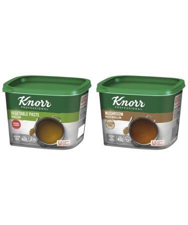 Knorr Gluten Free Vegetable Paste Bouillon 1kg & Gluten Free Mushroom Paste Bouillon 1kg