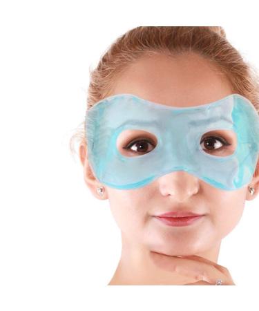 NEWGO Ice Eye Mask Reusable Gel Mask Hot Cold Pack Therapy for Puffy Eyes Dry Eyes Dark Circles Migraines Stress Relief - Blue