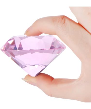 Nail Art Display Gem 60mm Lasting Clarity and Transparency Glass Crystal Gem for Hand Model Shoot Ornament or Nail Art Displays(60MM pink) - Buy Online on GoSupps.com
