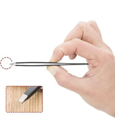 3pcs Stainless Steel Precision Eyebrow Tweezers Set with Storage Bag - Perfect for Plucking, Ingrown Hair and Facial Hair Removal - Buy Online on GoSupps.com