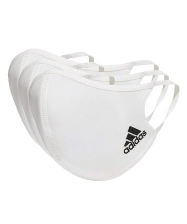 adidas Unisex Face Cover Masks (1 Pack) 3 pieces (1 Pack) White