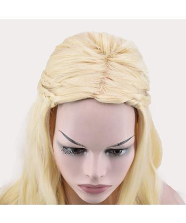 Buy Wavy Long Curly Gold Synthetic Wig for Ladies - 80s 70s 60s 50s Cosplay Hair - Buy Online on GoSupps.com