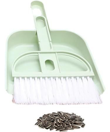 Jextou Small Dustpan and Brush Set Desk Cleaning Set - Portable Hand Cleaning Dustpan and Brush Set for Keyboard Countertop Green - Buy Online on GoSupps.com