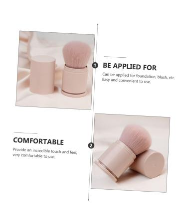 NOLITOY Powder Brush - Fluffy Blush & Foundation Makeup Brush | Portable Pink Cosmetic Tool for Flawless Blending - Buy Online on GoSupps.com