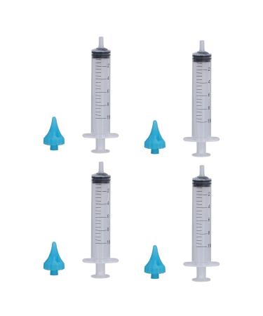 4-Piece Ear Wax Cleaner Syringe Set - Silicone Tip Design for Home Ear Cleaning - Buy Online on GoSupps.com