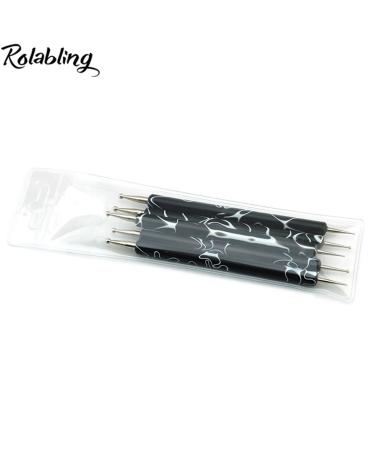 Rolabling 5 Pc Double-ended Nail Art Dotting Pens Set - Size 2 - Buy Online on GoSupps.com