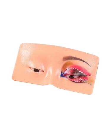 Pretfy Planche de Pratique de Maquillage 3D R aliste pour les Yeux du Visage Fard Paupi res Eye-liner Sourcils Cils Cartographie la Peau pour D butants Taille Portable Blanc (Jaune)