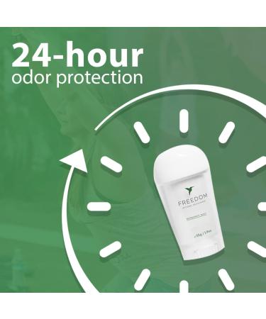 FREEDOM Natural Deodorant - Aluminum & Paraben Free, 24-Hour Odor Protection (Bergamot Mint) - Buy Online on GoSupps.com