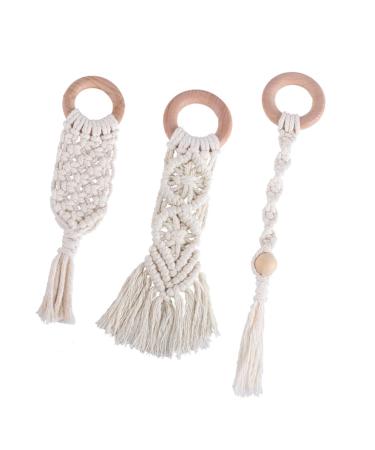 Buy Abaodam 6-Piece Cotton Rope Bite Rings - Toothed Toy & Grinding Rods for Infants | Eco-Friendly Beech Toothstick for Weaving | International Shipping Available - Buy Online on GoSupps.com