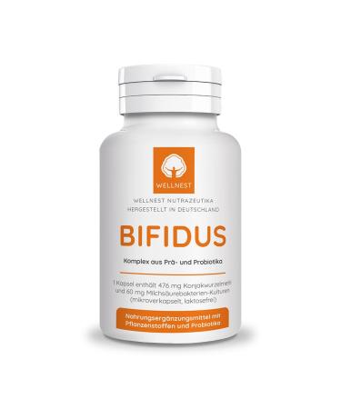 Pure bifidus cultures 24 billion/24 Billion per daily dose - no mixed cultures - gastric acid -resistant capsule - with bacterial food conjac root.100% German quality and effectiveness!90 capsules
