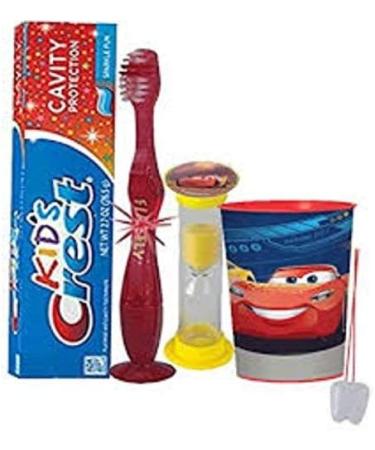 Disney Pixar Cars 3 Oral Hygiene Set | Flashing Lights Toothbrush Toothpaste Timer & Mouthwash Cup featuring Lightning McQueen & Cruz Ramirez | International Shipping Available - Buy Online on GoSupps.com