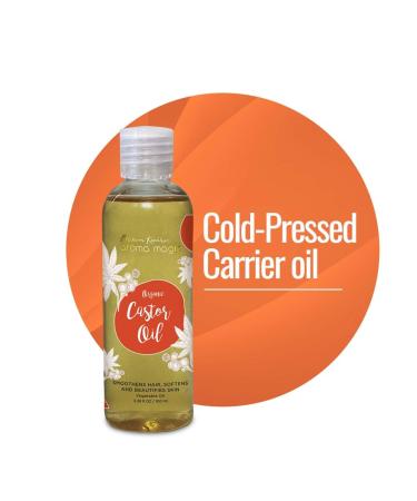 Aroma Magic Castor Oil | 100% Pure & Natural Cold-Pressed Carrier Oil | Nourishes Hair Eyelashes & Eyebrows | Hydrates Skin & Scalp | Hexane-Free | 6.76 Fl Oz (200ml) - Buy Online on GoSupps.com