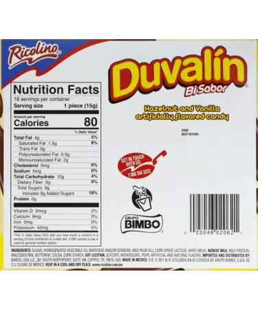 Buy Ricolino Duvalin HV 18 ct Box - Hazelnut & Vanilla Flavored Spread | International Shipping Available - Buy Online on GoSupps.com
